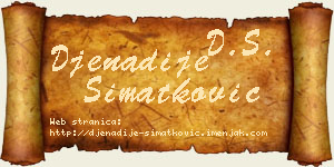 Đenadije Simatković vizit kartica